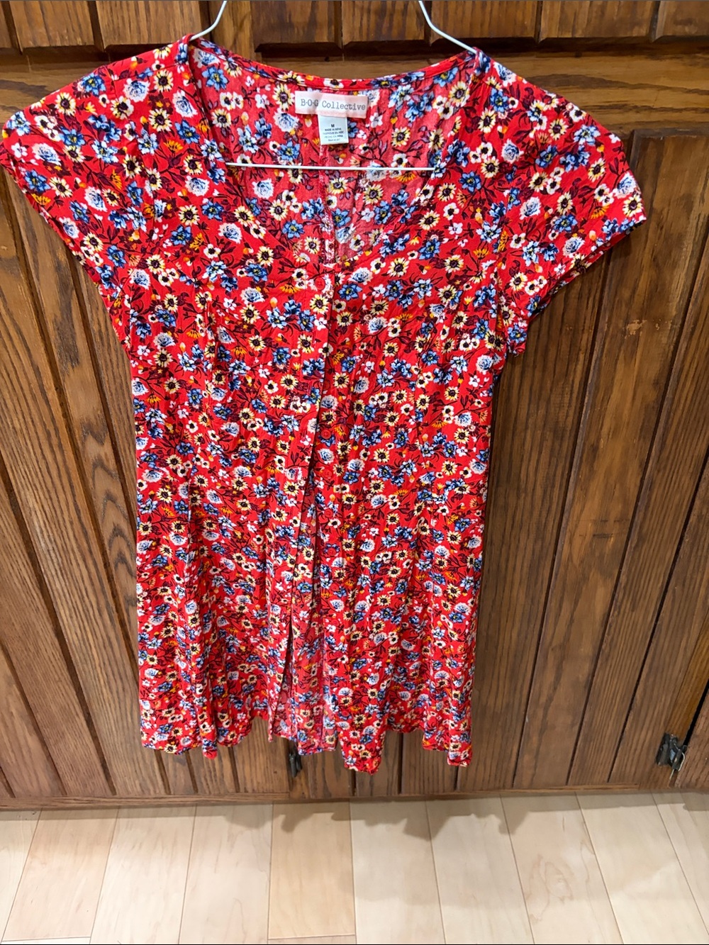 Red Floral women Dress Size Medium